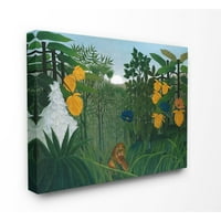 Колекцијата „Ступел дома украс“ џунгла изгрејсонце за лавови конфликт илустрација платно wallидна уметност