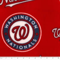 Национали на Вашингтон 58 ткаенина за спортско лого на полиестерско руно покрај дворот, црвено