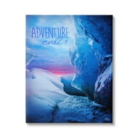 Adventure Industries Adventure Calls Snowy Glacier Grabier Graphic Art Whated Canvas Print Wall Art, Design by K. Kaufman