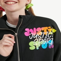 Правда девојки j-sport Активен целосен поштенски џемпер на вратот, големини XS-XLP