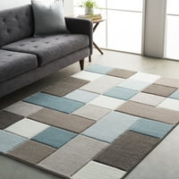Уметнички ткајачи Hedrina Aqua Modern 5'3 7'7 Област килим