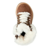 Madden Nycенски Fau Fur Fur Cuff Clace Up Booties