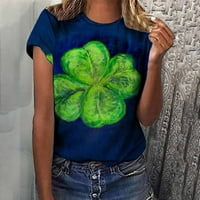 Honeeladyy laceance под 10 $ ST Patricks ден кошула жени кратки ракави обични врвови симпатични шамарики графички метела смешни ирски кошули за жени