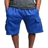 Мажи Панталони До Колена Еластична Половината Кратки Панталони Со Повеќе џебови Товарни Шорцеви Обични Задници Тренинг Кралско