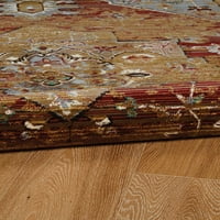 Колекција на килими за илузии на Линон, слонова коска и злато, 3 '5'