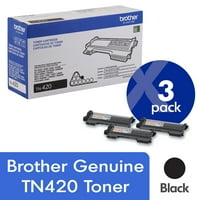 Брат оригинални касети со тонер, TN420, замена на црн тонер три пакувања, принос на страница до 1, кертриџ на страници
