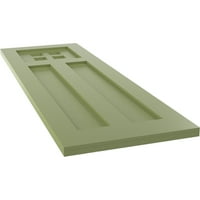 Екена Мил работник 18 W 80 H TRUE FIT PVC San Antonio Mission Style Fixed Mount Sulters, Moss Green