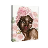 Wynwood Studio Fashion and Glam Wall Art Canvas отпечатоци „Градина забава“ портрети - розови, кафеави