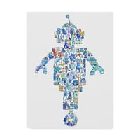 Трговска марка ликовна уметност „роботски колаж“ платно уметност од Луис Тејт