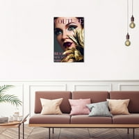 Wynwood Studio Canvas Cover Fashion Fashered Couture Mase and Glam Portreates Wall Art Canvas Print Gold Metallic Gold 20x30