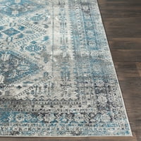 Уметнички ткајачи Монте Карло Медалјон област килим, сина сива боја, 9 '12' '