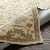 Уметнички ткајачи Гилгамеш беж традиционален килим на квадратни подрачја