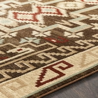 Уметнички ткајачи Мајсел темно кафеава 1'10 2'11 Рустикален граничен правоаголник област килим