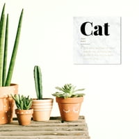 Wynwood Studio Canvas Cat Дефиниција на мачки животни мачки и мачиња wallидна уметност платно печати црна 12х12