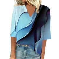 Ракави маички за жени летни жени V вратот од чипка од вратот, проток на ракав, обични кошули, блузи врвови