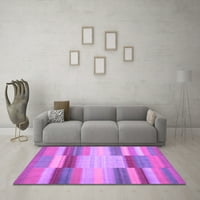 Ахгли компанија во затворен правоаголник Апстракт Виолетова современа област килими, 7 '9'