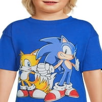 Sonic The Edgehog Boys Collegiate Graphic Christ Relly Tee, 2-пакет, големини 4-18