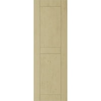 Ekena Millwork 12 W 60 H Rustic Two Two Equal Panel рамен панел грубо пила од дрво ролетни, предности тен