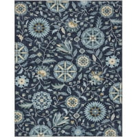 Добро ткаени кралеви судот Шарлот Преоден цветник на сина боја 7'10 9'10 Област килим