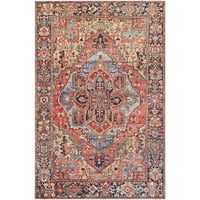 Уметнички ткајачи Ирис Ориентална област килим, црвена, 6'7 9 '