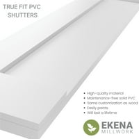 Ekena Millwork 18 W 74 H TRUE FIT PVC PVC San Miguel Mission Style Fixed Mount Sulters, Prided